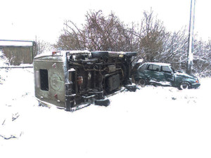 На Чернігівщині перекинувся автобус зі школярами, є постраждалі