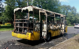 Автобус згорів за кілька хвилин, у ньому було 20 пасажирів